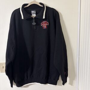 Vintage Pro Player Black Long Sleeve Heavy Polo Tampa Bay Buccaneers Men's XL